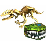 Dinosaurio Indoraptor Esqueleto Madera Armar Puzzle 3d