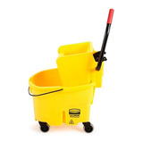 Combo Cubeta Exprimidora 25 Lts Presion Lateral Rubbermaid