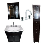 Juego Baño Vanitory 60 Peinador Bl Griferia Hydros V Tolva