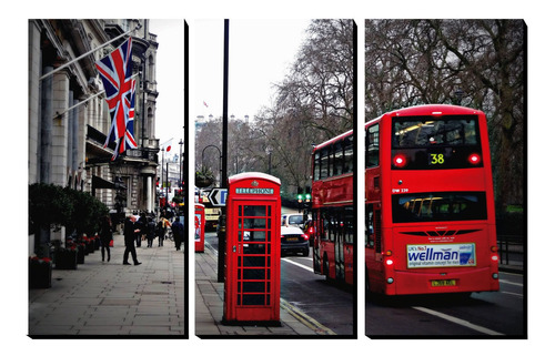 Cuadro Triptico Londres Monumentos 120 Cm X 80 Cm