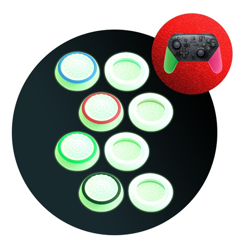 12 Gomas Fosforescente Para Switch Pro Controller Ps5 Xbox