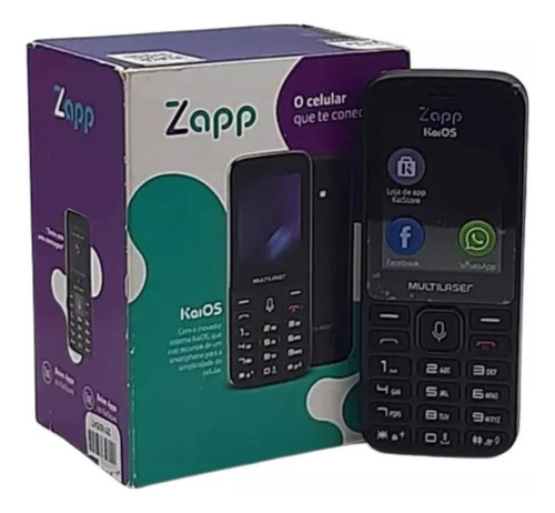 Celular Idoso Zapp2 2,4 Pol 3g Kaios Facebook Whats Zap Nf