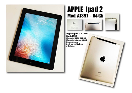 iPad 2 - Mod.1397  64 Gb