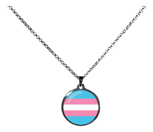 Collar Lgtb Bisexual Transexual Dije Zamak Y Cadena De Acero