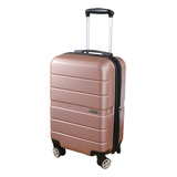 Maleta Rigida 20in Carry On Equipaje De Mano Expandible 10kg Color Rosa Rayas