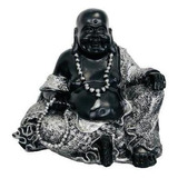 Figura Buda Feliz Black & Silver