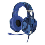 Headset Gamer Trust Gxt 322b Carus Camuflado Azul