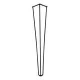 1 Hairpin Leg 50cm Triplo Industrial Mesa Suporte 1/4 M1