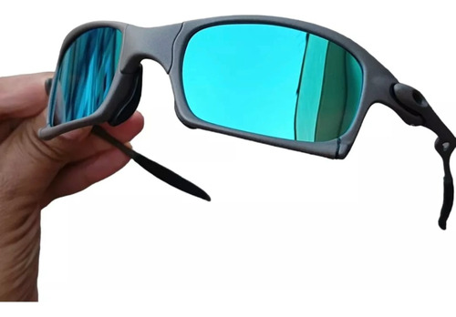 Oculos De Sol Juliet X-metal Azul Bb Squared Pinado + Brinde