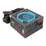 Fonte Evus Evg600 Gamer 600w 80 Plus Bronze Led Argb Pfc Ati