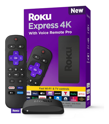 Roku Express 4k Hdr Con Control Remoto Por Voz Pro 