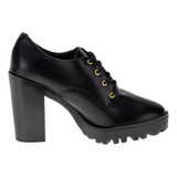 Sapato Oxford Feminino Amarração Salto Alto Moleca 5713.101