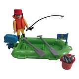 Playmobil Set Pescador Bote Con Motor Sin Caja