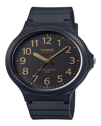 Reloj Casio Hombre Mw-240-1b2v Color De La Correa Negro Color Del Fondo Negro