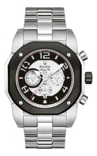 Relógio Bulova Marine Star Chronograph Wb31041t aço Prata