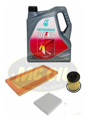 Kit De Filtros Y Aceite Selenia K 15w40 Semi Fiat Qubo