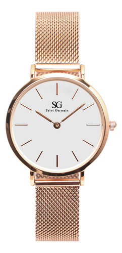 Relógio Saint Germain Nolita Rosé Gold 32mm Cor Do Fundo Branco