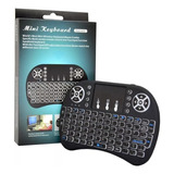 Mini Teclado Wireless Touch Pad Com Led