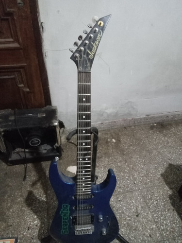 Guitarra Jackson Azul. Recién Calibrada . 