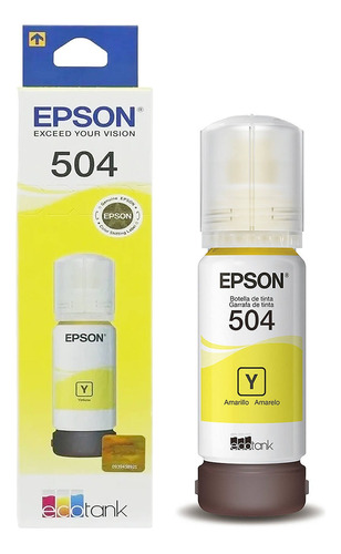 Tinta Epson 504 Amarelo Original Ecotank