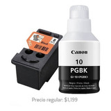 Kit Cabezal De Tinta Negra Bh-10 + Tinta Gi-10