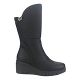 Botin Chalada Mujer Wedgenew-2 Negro Casual