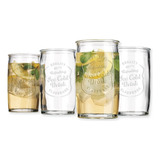 Juego De 6 Vasos Hb Decorados Ice Cold Drink 588 Ml, Glaze Color Transparente