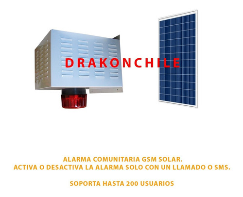 Alarma Comunitaria Gsm 30w Solar