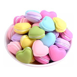 Corazón De Macaron Porcelana Fria Para Centro De Moño 10 Pz