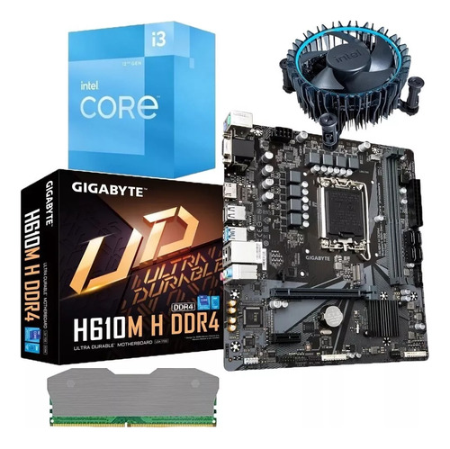 Combo Board H610m Procesador Intel Core I3 12100f Ram 8gb Pc