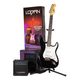 Paquete Guitarra Eléctrica Logan Stratocaster Negro A Meses