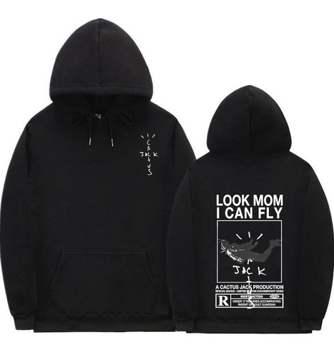 Sudaderas Con Capucha Travis Scott Look Mom I Can Fly Letter