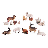 Animales Para Pesebre De 8 Cm Con 15 Piezas