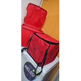 Caja Delivery + Bolso Térmico + Cinta De Amarre Con Crique 