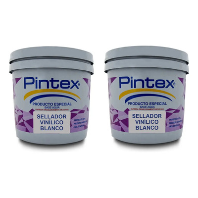 2 Pack Sellador Vinílico Blanco 5x1 Pintex 3.8 Lts Int\u002Fext | Envío gratis