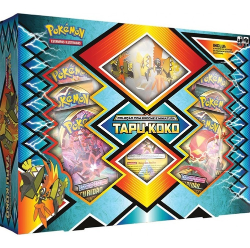 Coleção Com Broche E Miniatura Pokémon Tapu Koko