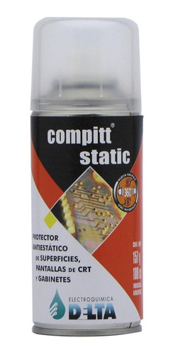 Limpiador Antiestatico Pantallas Delta Compitt 157gr Aerosol