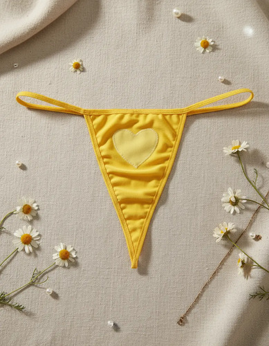 Lencería Dama Tanga Corazón Sport Corte Hilo Tallas S M L