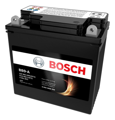 Bateria Suzuki Intruder 125 12v 9ah Bosch Bb9-a (yb7-a)