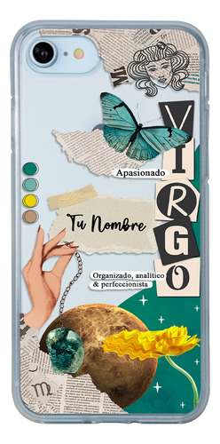 Funda Para iPhone Mujer Signo Zodiaco Virgo Con Tu Nombre