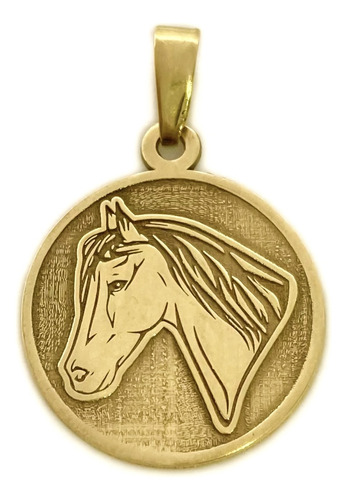 Dije Medalla Caballo Equitación Potro Yegua Oro 18k