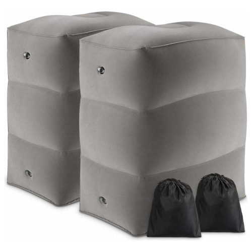 2pzs Almohada Inflable Para Reposapiés De Viaje Cama Avión