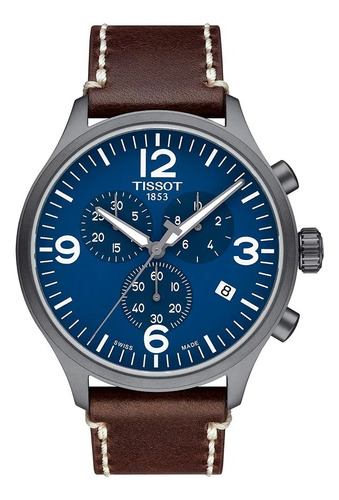 Reloj Tissot Hombre Chrono Xl Cuero Crono T1166173604700