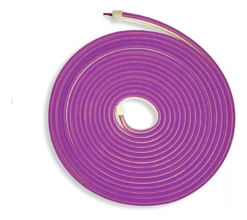 Tira Rollo Led Neon Brilloso Flexible Colores Fijo 5m 12v Ns