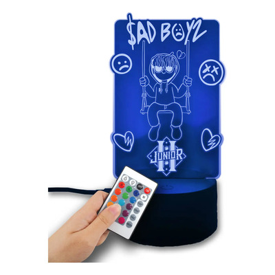 Lampara 3d Junior H Sad Boyz 16 Colores Incluye Control