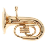 ' 1/12 Modelo De Instrumento Musical De Tuba En Miniatura De