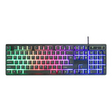 Teclado Gamer Luz Rgb Qwerty Iluminado Led Usb Alambrico