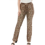 Pantalon Dama Extra 24w Petite Bootcut Stretch Leopardo