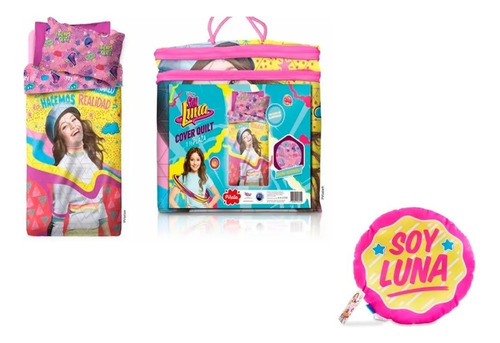 Cubrecama Cover Piñata Disney Soy Luna Revers 1 1/2 Y Funda 