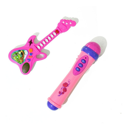 Set Musical Juguetes Guitarra Infantil + Microfono C Melodia